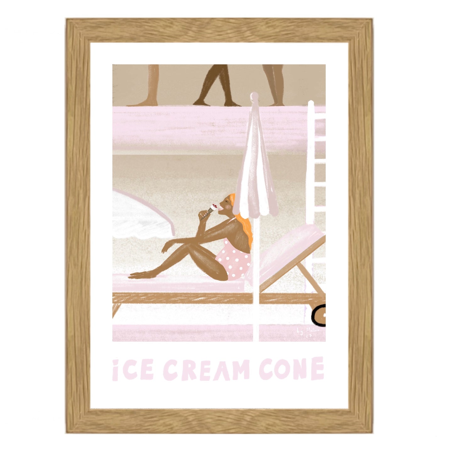 MINI ICE CREAM CONE FRAMED PRINT