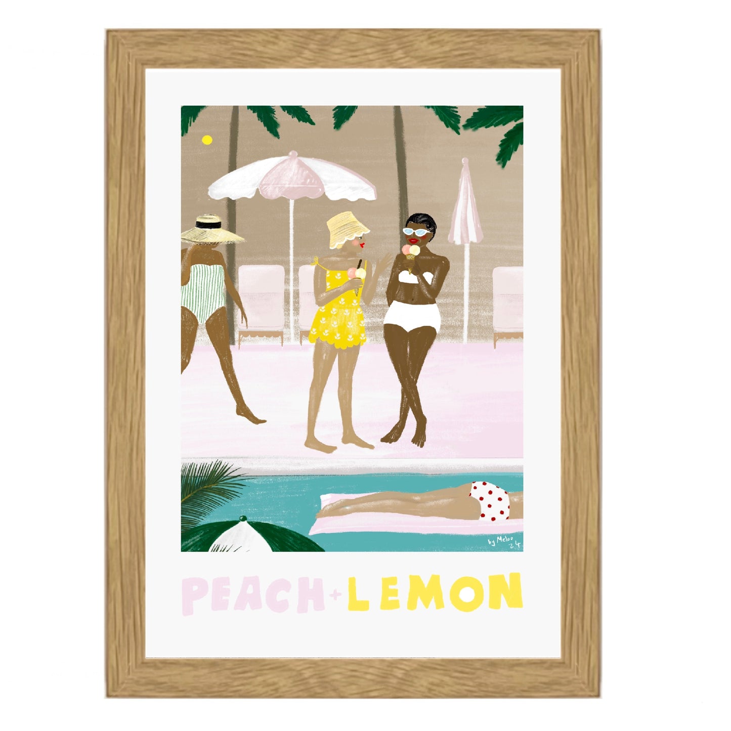 MINI PEACH AND LEMON FRAMED PRINT