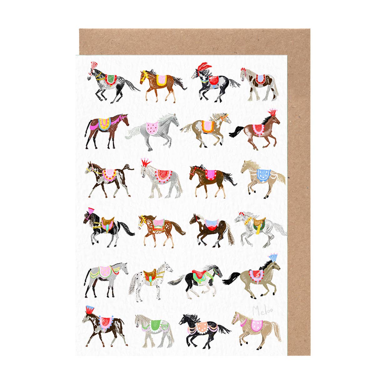 Animals Horses Card | Unique Equestrian Dressage Gift