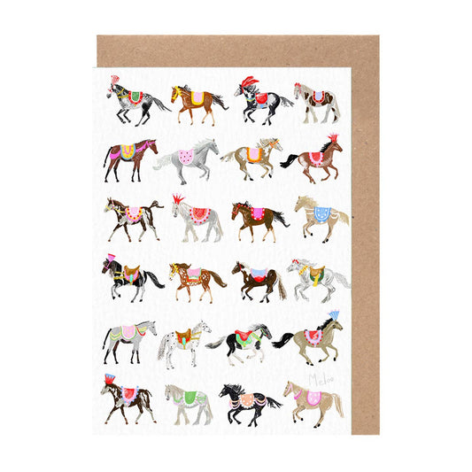 Animals Horses Card | Unique Equestrian Dressage Gift